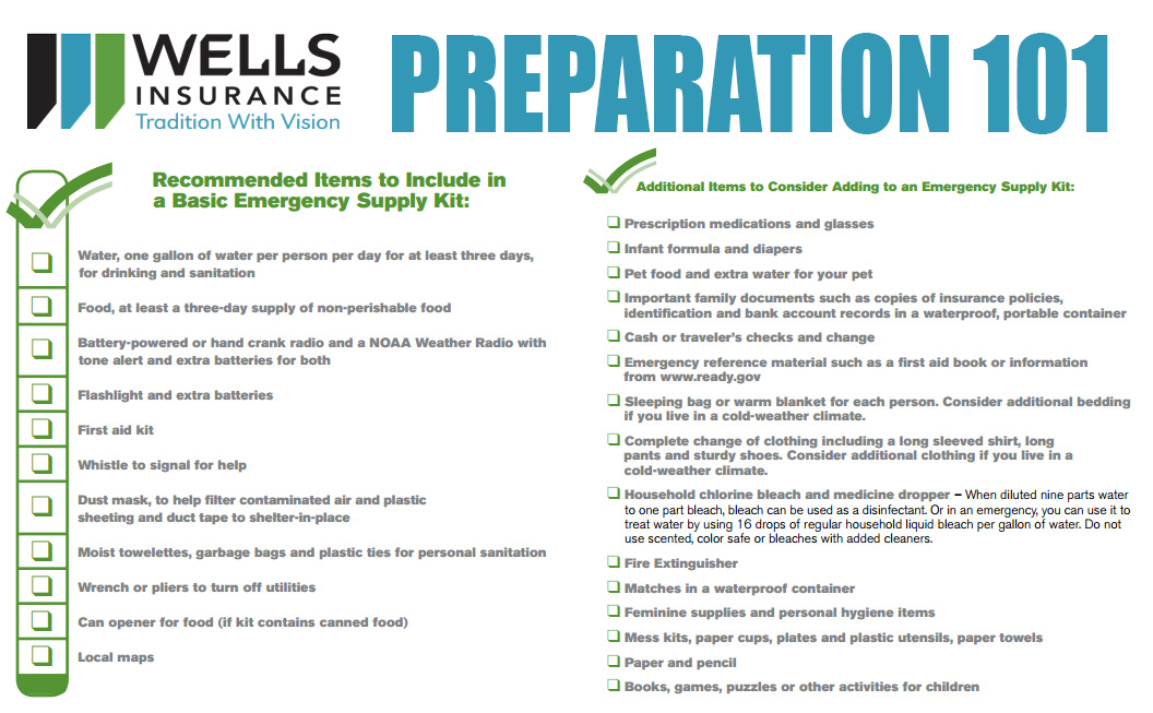 Emergency Preparation Checklist