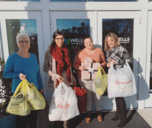 The Oleander Drive branch donating clothing to local nursing homes