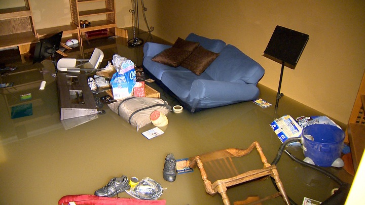 flooded basement